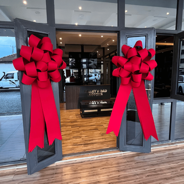 Large satin door bow Nairobi – perfect for weddings, Christmas, showroom décor